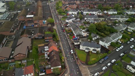 wide aerial shot of the 2024 belfast city marathon