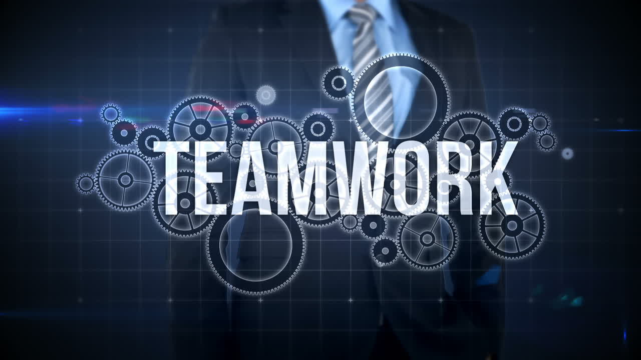 터치 스크린을 누르는 사업가