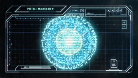 particle analysis - futuristic computer hud