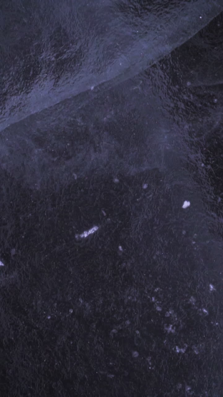 Close-up of Frozen Lake Surface