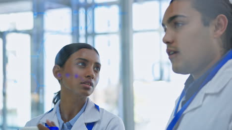 glass, medical and employees with research