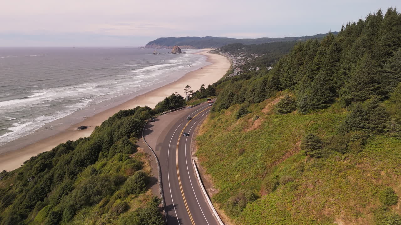 Coastal Highway Scenic Drive with Ocean View