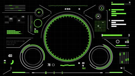 futuristic user interface with hud and infographic elements.