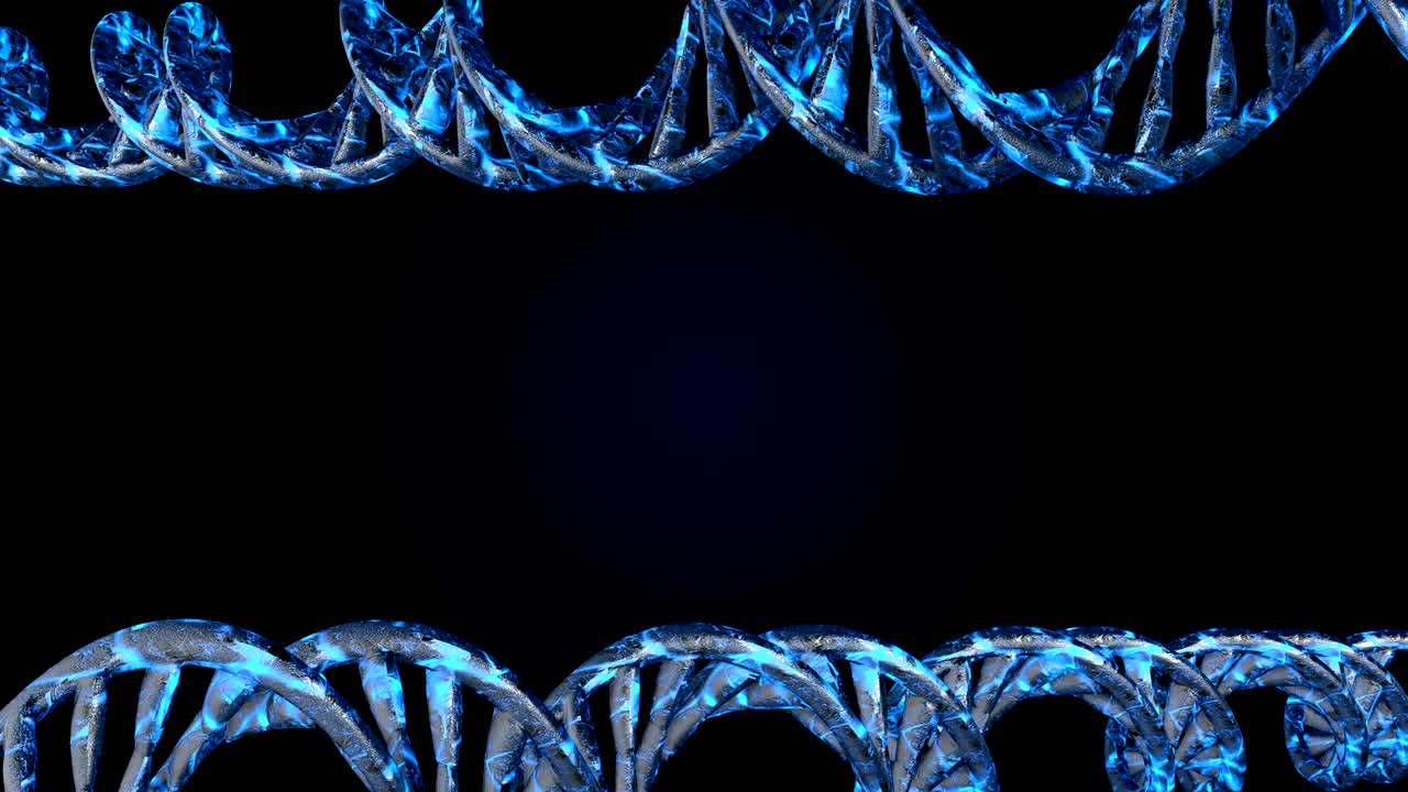 código de adn. abstracto 3d marco de alambre poligonal dna molécula hélice en espiral. animación en bucle.