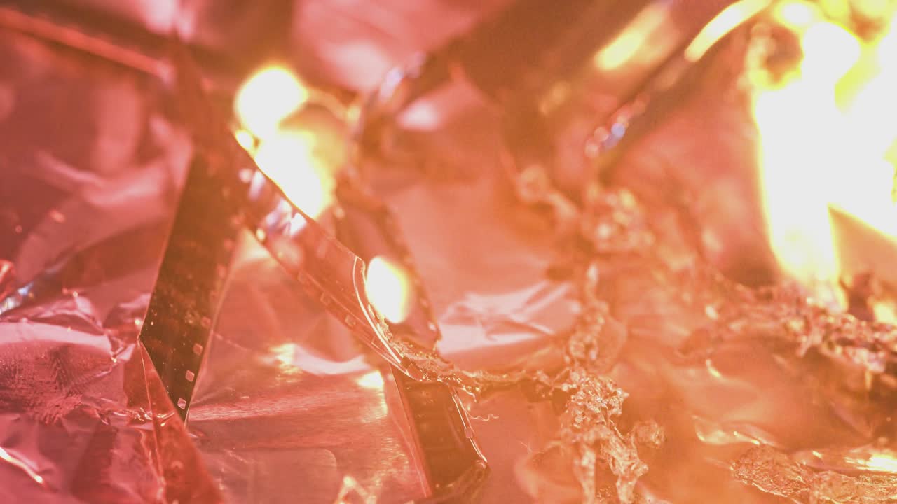 8mm 필름을 태우십시오.