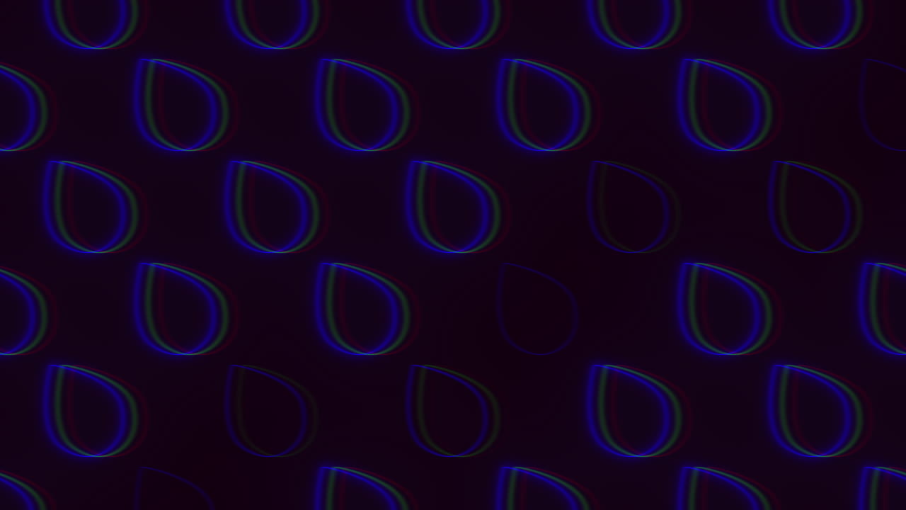 Radiant circles blue and purple glowing pattern on black background