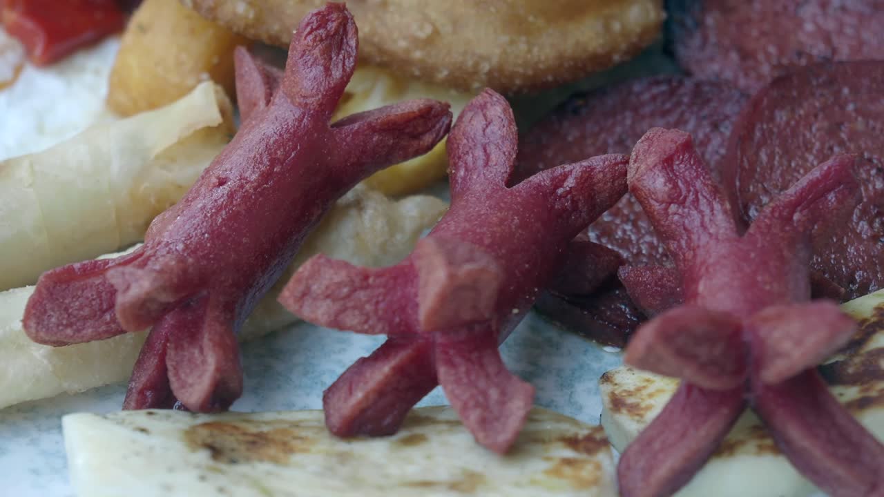Turkish Breakfast Platter with Sausages