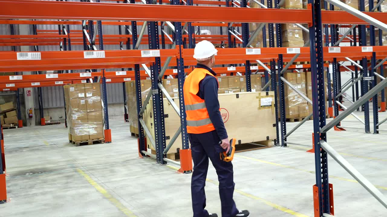 Warehouse worker in a warehouse