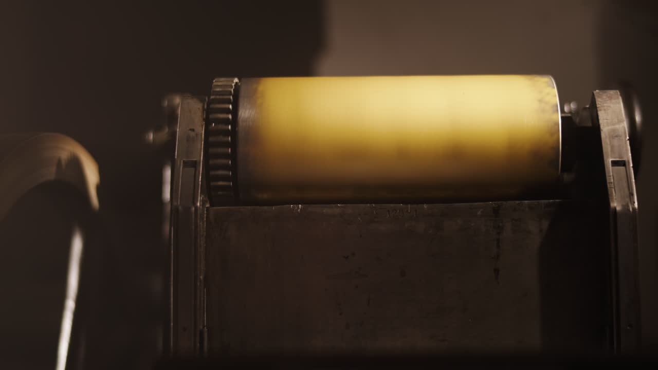 Vintage Printing Press Mechanism