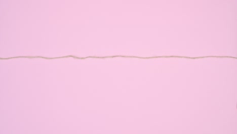 el día de san valentín detenga el movimiento de los corazones colgando de la cuerda en tema rosa