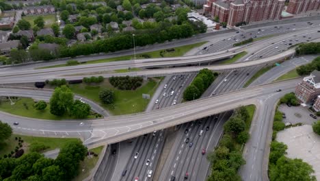 atlanta georgia aerial day straight forward over highway