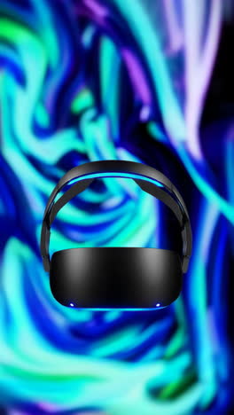 futuristic vr headset with glowing abstract backgrounds