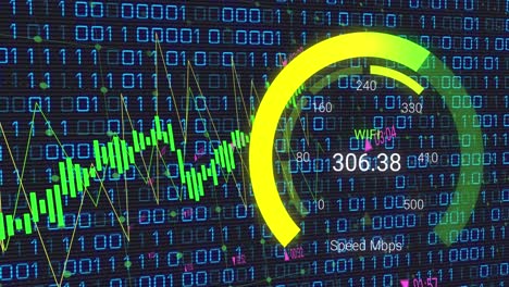 Animación-Del-Procesamiento-De-Datos-Sobre-Velocímetro