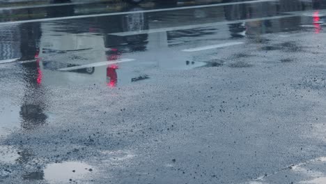 rainy street reflections