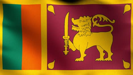 bucle sin costura 4k vdo. bandera nacional de sri lanka soplando en el viento aislado. diseño abstracto patriótico oficial. ilustración de renderización 3d del símbolo del signo ondulante.