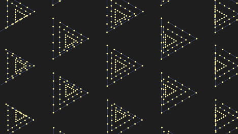 green dot triangle seamless pattern on black background