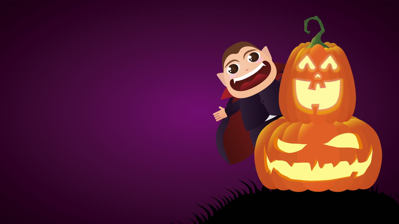 escena oscura de halloween con el personaje de dracula