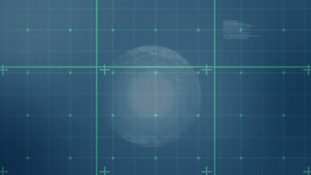 분자의 애니메이션, 데이터 처리 및 블루 스페이스의 지구