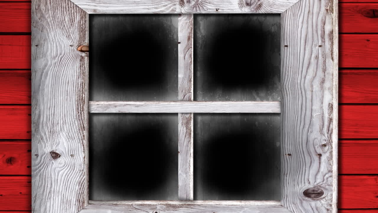 animación de la ventana con coloridos fuegos artificiales de navidad y año nuevo explotando en el cielo nocturno