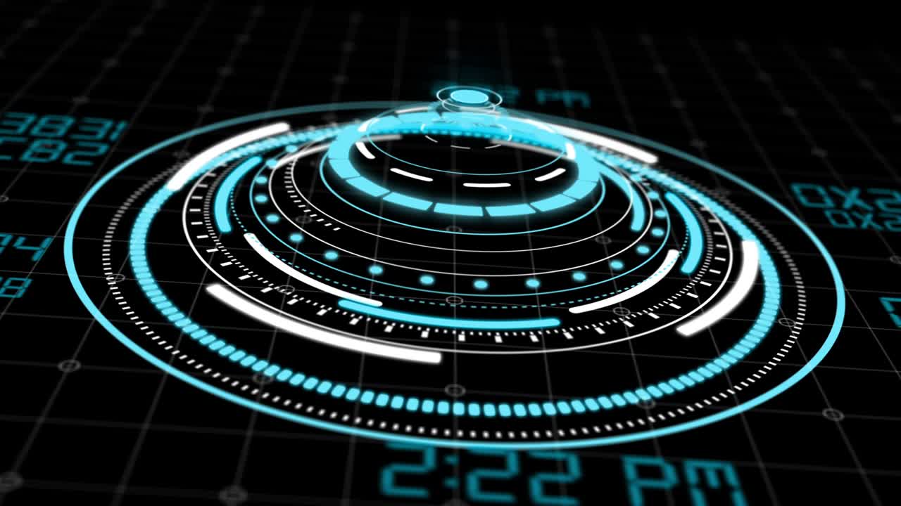 Hologram HUD circle interfaces , Hi-tech futuristic button display