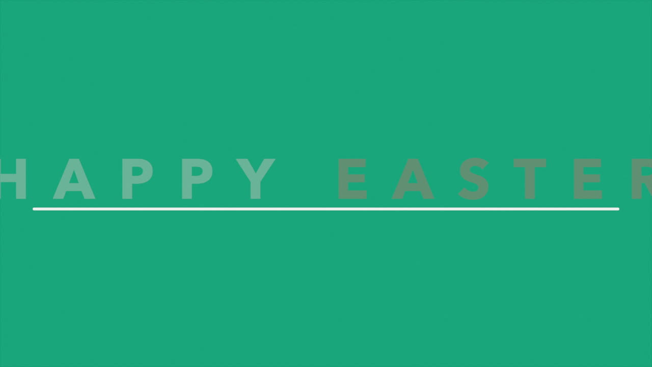 Buona Pasqua con linea su sfumatura verde di tendenza