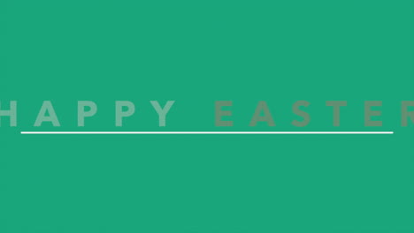 happy easter with line on fashion green gradient