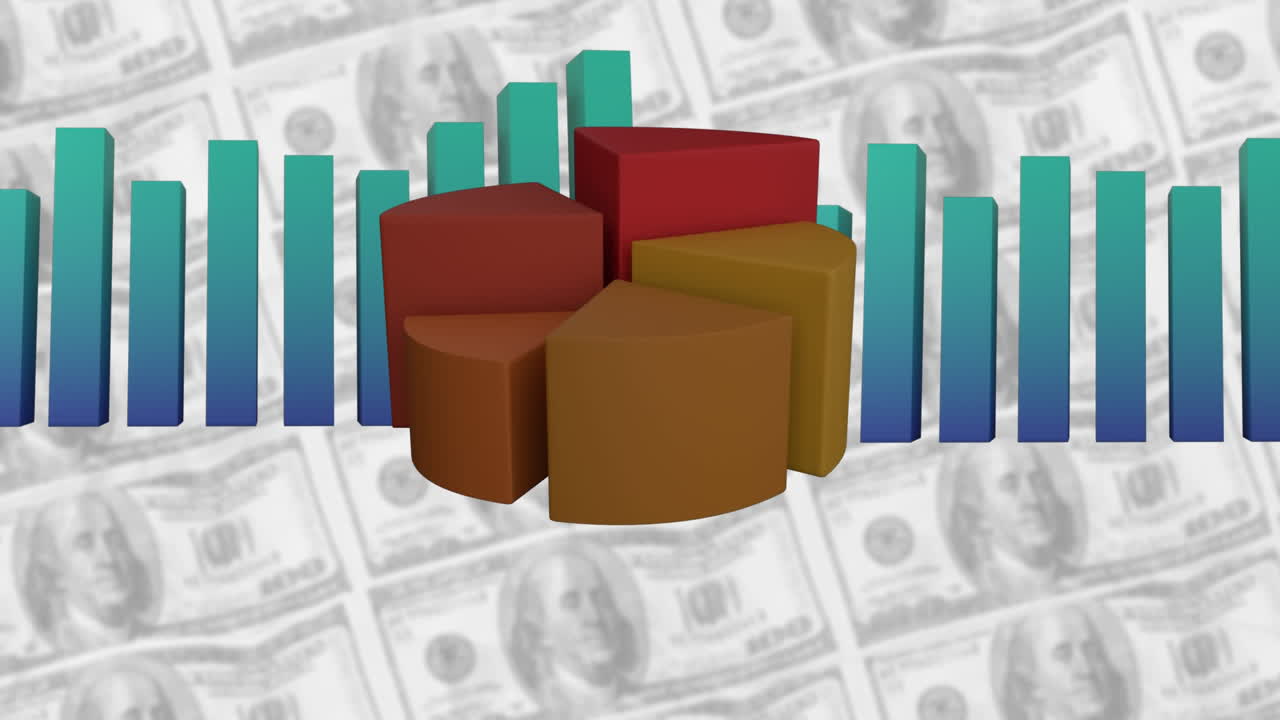 gráficos que muestran las estadísticas cambiantes