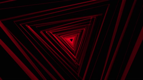 red low poly grid triangle tunnel animation