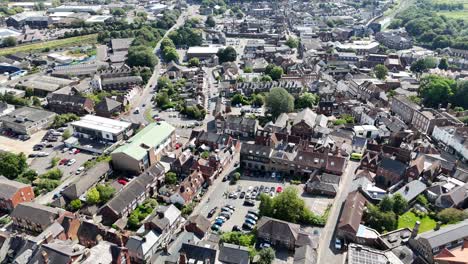 lewes town centre east sussex uk drone,aerial