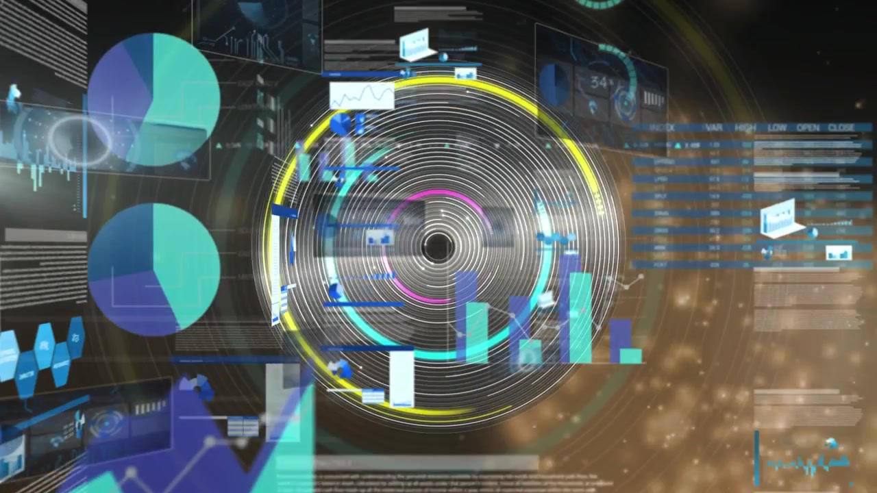 Animation of scope scanning and data processing over men in van