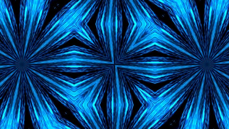 Caleidoscópio de luz abstrato. Loop contínuo.