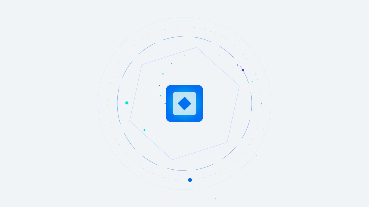 Abstract Digital Logo Animation with Geometric Shapes