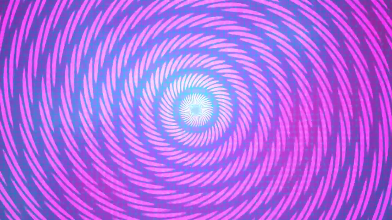 Abstract Rotating Spiral Pattern in Pink and Blue