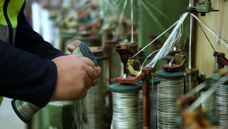 worker working in rope making industry 4k