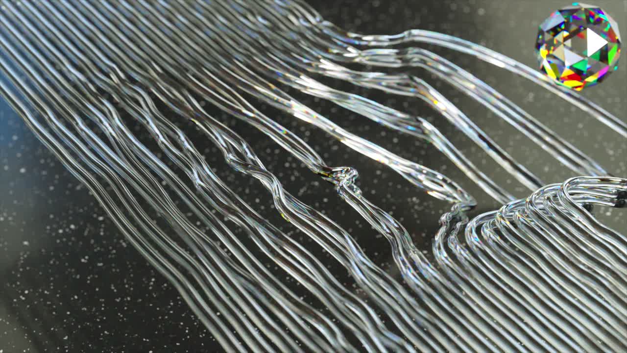 추상적인 유리와 다이아몬드 액체