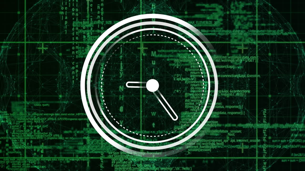 animación del escaneo del alcance sobre el procesamiento de datos