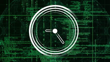 animation of scope scanning over data processing