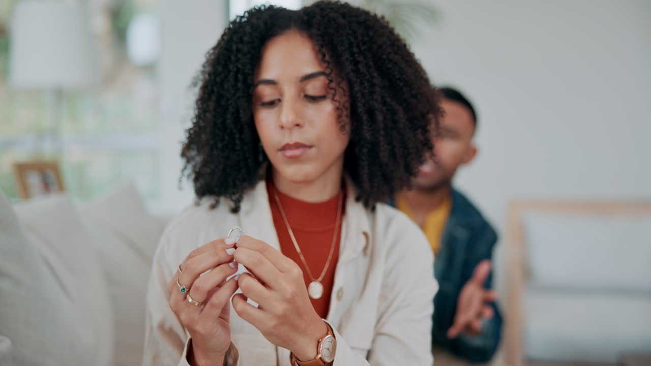 Couple experiencing relationship problems possibly leading to divorce