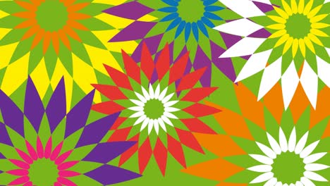 tiempo de primavera y floración. fondo floral abstracto con flores abstractas. bucle sin costuras, ilustración animada