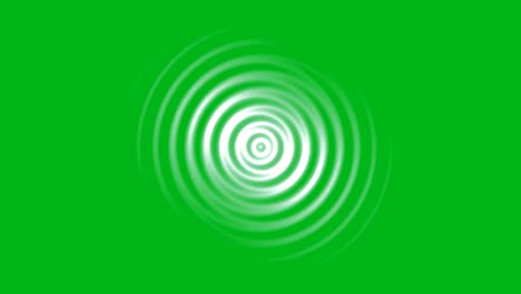 white radial waves motion graphics with green screen background