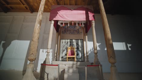 bukhara, uzbekistan the throne of the bukhara ruler in the ark fortress