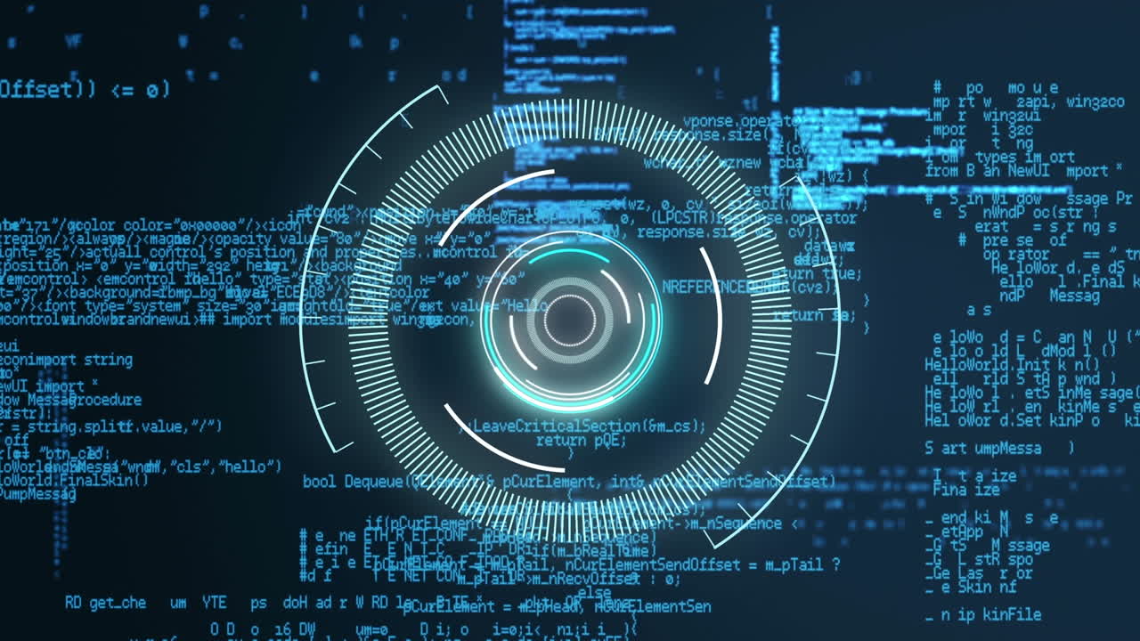 Animation of scope scanning over data processing