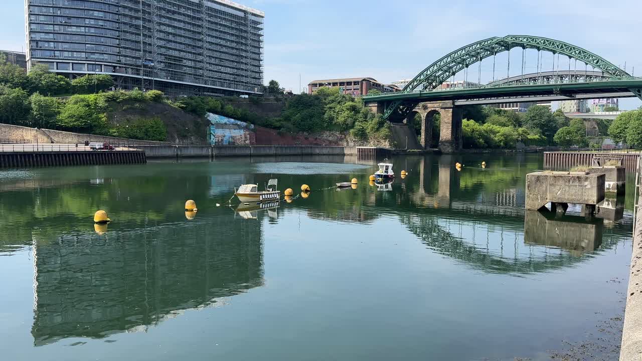 Sunderland north east england uk british city monkwearmouth river bridge buildings