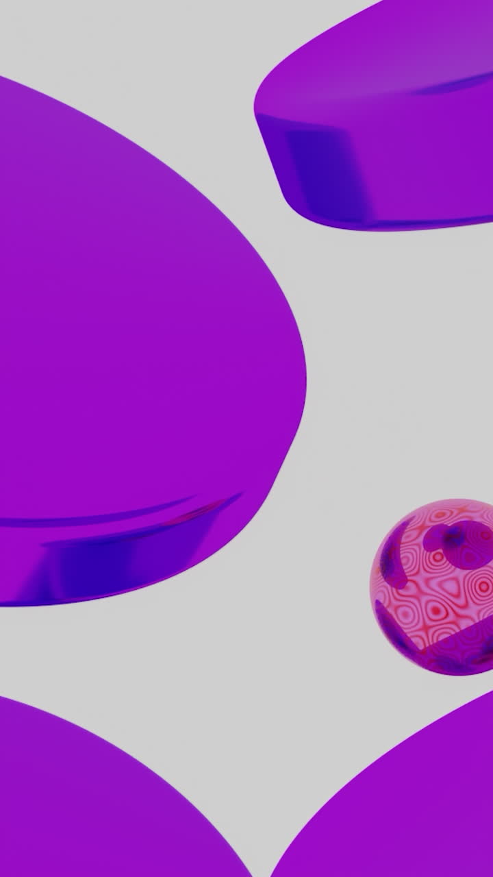 formas geométricas púrpuras 3d abstractas