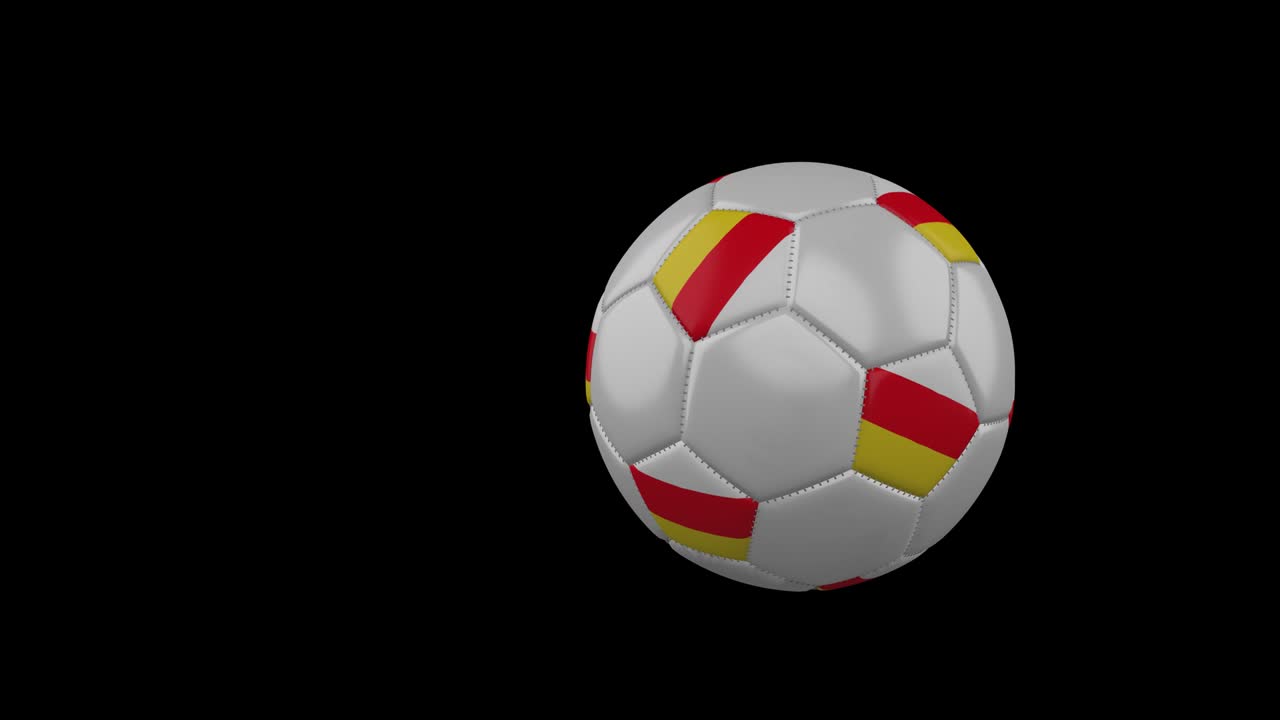 Bendera Ossetia Selatan pada bola sepak terbang dengan latar belakang transparan saluran alfa.