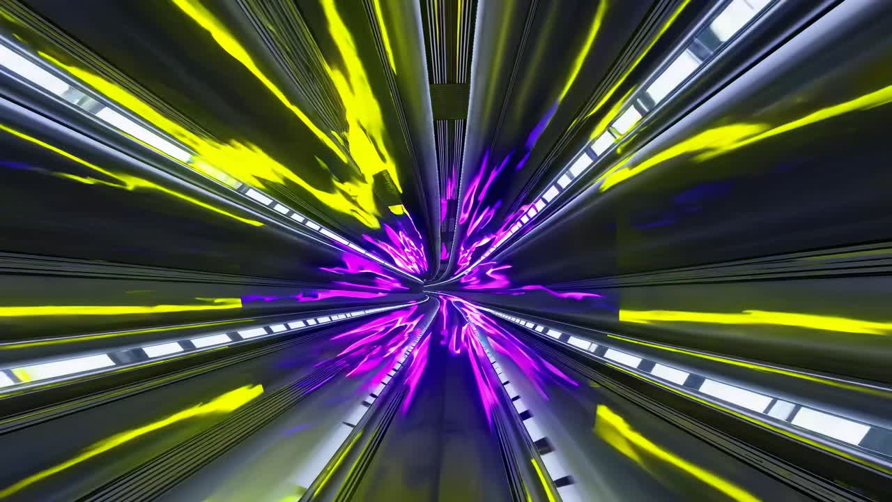 túnel futurista abstracto con líneas brillantes