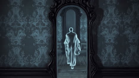 ghost in a haunted mirror room