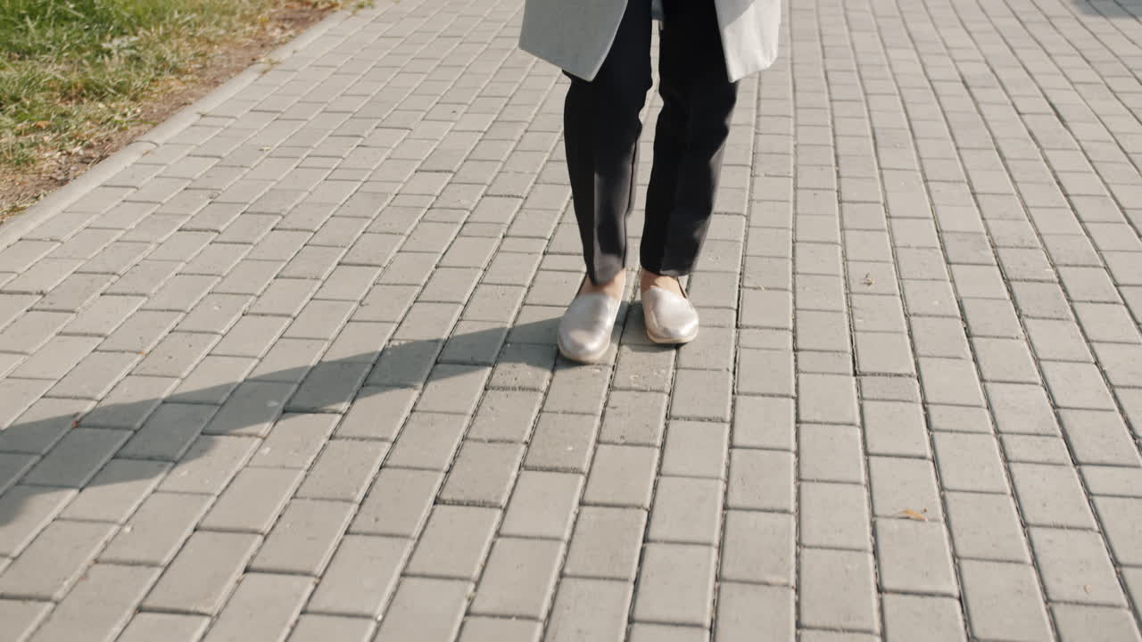 Senior woman walking outdoors