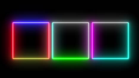 colorful abstract of neon line blaze glowing flashing animation loop random on a black background.