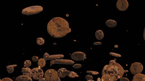 animación de bucle de galletas de chocolate
